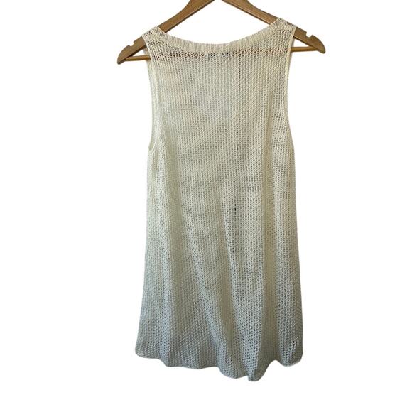 Cabi Ivory Open-Knit Crochet Tank Top Women's Medium - Picture 6 of 6